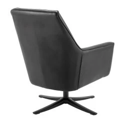 Habitat Rhett Faux Leather Swivel Chair - Black -Home Furnishings Store 8774651 R Z003A