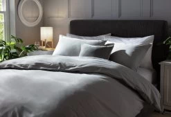 Habitat Cotton Rich Plain Grey Bedding Set - Single -Home Furnishings Store 8797229 R Z002C