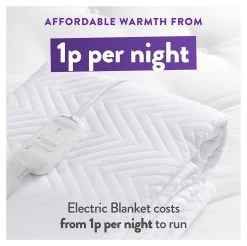 Slumberdown Warm And Cosy Electric Underblanket - Single -Home Furnishings Store 8888602 R Z005A