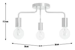 Habitat Rayner Steel LED Flush Ceiling Light - Rosegold -Home Furnishings Store 8927226 R E001