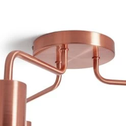 Habitat Rayner Steel LED Flush Ceiling Light - Rosegold -Home Furnishings Store 8927226 R Z003A
