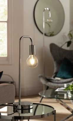 Habitat Rayner Steel LED Table Lamp - Chrome -Home Furnishings Store 8959328 R Z002C