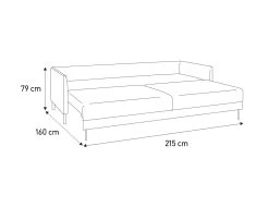 Habitat Hyde 3 Seater Fabric Sofa Bed - Orange -Home Furnishings Store 8972219 R Z020A