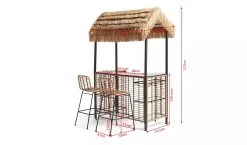 Habitat Beach Bar Gazebo With Stools - Natural -Home Furnishings Store 9139941 R Z017A