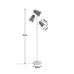 Habitat 3 Light Floor Lamp -Home Furnishings Store 9168187 R Z001E