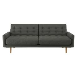 Habitat Fenner Fabric 3 Seater Sofa - Charcoal