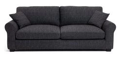 Habitat Lisbon Fabric 4 Seater Sofa - Charcoal