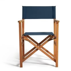 Habitat Folding Wooden Director Chair - Blue -Home Furnishings Store 9196630 R Z003A