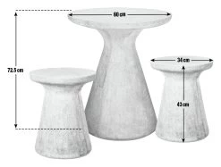 Habitat Milton 2 Seater Fibrestone Garden Bistro Set - Grey -Home Furnishings Store 9208030 R E001