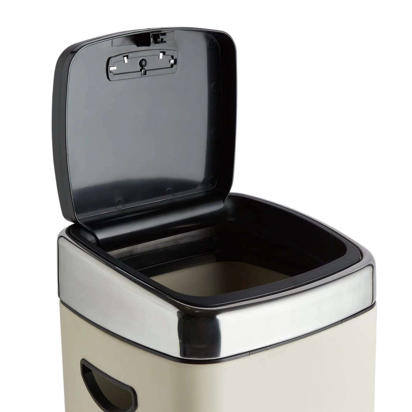 Habitat 30 Litre Square Touch Top Bin - Cream 4 Habitat 30 Litre Square Touch Top Bin - Cream - Image 4