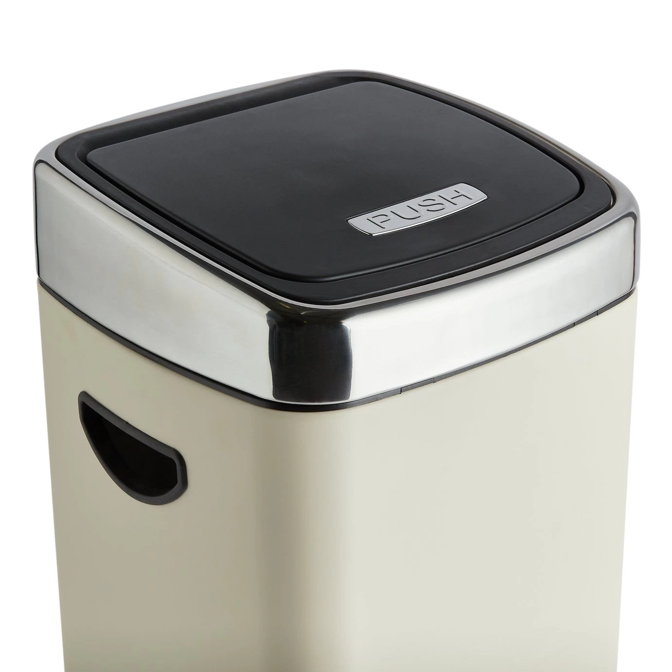Habitat 30 Litre Square Touch Top Bin - Cream 5 Habitat 30 Litre Square Touch Top Bin - Cream - Image 5