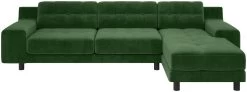 Habitat Hendricks Velvet Right Hand Corner Chaise Sofa-Green -Home Furnishings Store 9269165 R Z003A