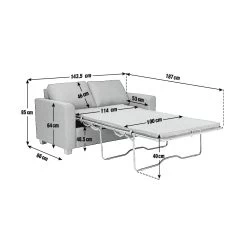 Habitat Apartment 2 Seater Fabric Sofa Bed - Charcoal -Home Furnishings Store 9340008 R Z020A