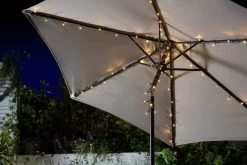 Garden By Sainsbury's Warm White Parasol Solar String Lights