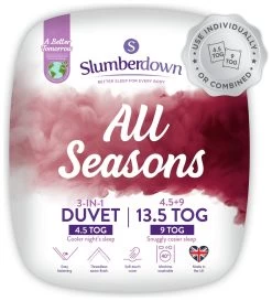 Slumberdown All Seasons 4.5 Tog Duvet - Single