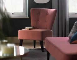 Habitat Delilah Fabric Cocktail Chair - Pink -Home Furnishings Store 9397336 R Z001C