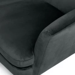 Habitat Celine Velvet Wingback Chair With Footstool-Charcoal -Home Furnishings Store 9401019 R Z006A