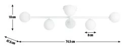 Habitat Alonso 6 Light Flush To Ceiling Light - White -Home Furnishings Store 9405981 R E001