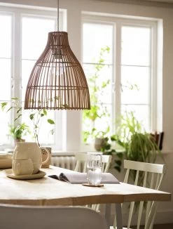 Habitat Camillo Rattan Midi Pendant Shade - Natural