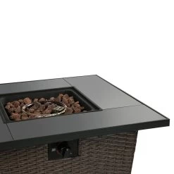 Teamson Home HF30200AA UK Gas Fire Pit With Cover -Home Furnishings Store 9410536 R Z009A