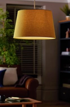 Habitat 40cm Textured Taper Shade - Ochre -Home Furnishings Store 9466597 R Z002C
