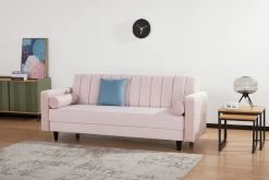 Habitat Preston Clic Clac Velvet Sofa Bed - Pink -Home Furnishings Store 9478255 R Z004C