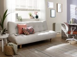 Habitat Kota 3 Seater Boucle Clic Clac Sofa Bed - Cream -Home Furnishings Store 9480377 R Z002C