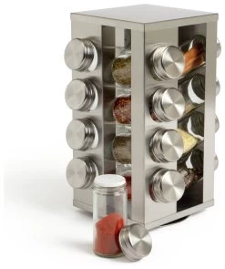 Habitat 16 Jar Stainless Steel Revolving Spice Rack -Home Furnishings Store 9491153 R Z003A