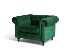Habitat Chesterfield Velvet Armchair - Green -Home Furnishings Store 9491641 R Z002A