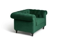 Habitat Chesterfield Velvet Armchair - Green -Home Furnishings Store 9491641 R Z004A