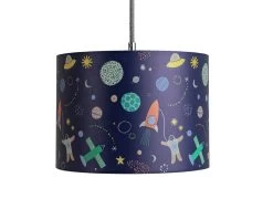 Habitat Kids Space Glow In The Dark 25cm Drum Shade - Blue -Home Furnishings Store 9508431 R Z002C
