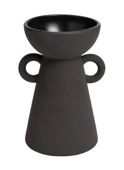 Habitat Large Ceramic Vase With Handles - Black