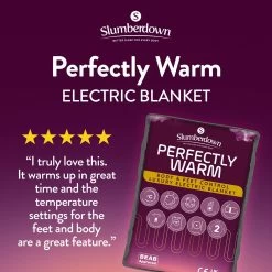 Slumberdown Perfectly Warm Luxury Electric Blanket-Double -Home Furnishings Store 9519767 R Z002A