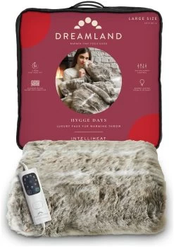 Dreamland Luxury Faux Fur Husky Heated Throw - Large -Home Furnishings Store 9522204 R Z007A