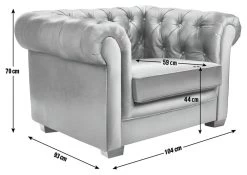 Habitat Chesterfield Velvet Armchair - Charcoal -Home Furnishings Store 9522929 R E001