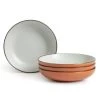 Habitat Speckle 4 Piece Stoneware Pasta Bowl - Rust