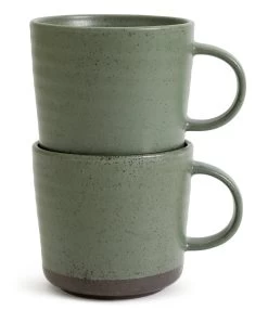Habitat Textured Ripple Set Of 4 Mugs - Sage -Home Furnishings Store 9527261 R Z002A