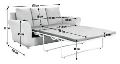 Habitat Carrie Fabric Sofa Bed - Grey -Home Furnishings Store 9531161 R E001