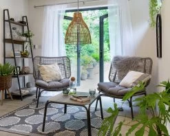 Habitat Nora 2 Seater Metal Garden Bistro Set - Grey -Home Furnishings Store 9548415 R Z004C