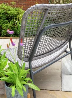 Habitat Nora 2 Seater Metal Garden Bistro Set - Grey -Home Furnishings Store 9548415 R Z010C