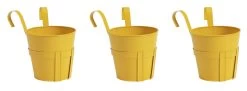 GSB Bright Balcony Yellow Planters-Set Of 3