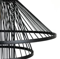 Habitat Wood 3 Tier Pendant Shade - Black -Home Furnishings Store 9561007 R Z002A