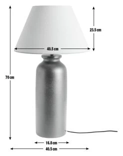 Habitat Hashi Ceramic Table Lamp - Black & Beige -Home Furnishings Store 9563603 R E001