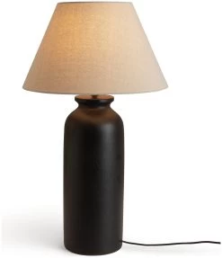 Habitat Hashi Ceramic Table Lamp - Black & Beige -Home Furnishings Store 9563603 R Z007A