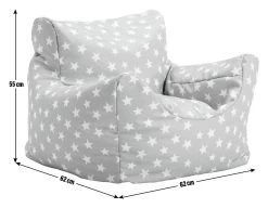 Habitat Kids Funzee Grey Stars Bean Bag -Home Furnishings Store 9571815 R E001