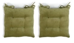 Habitat Citrine Pack Of 2 Seat Cushions - Olive Green