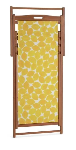 Habitat Folding Wooden Garden Deck Chair - Yellow -Home Furnishings Store 9578227 R Z006A