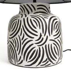 Habitat Lynx Brush Stroke Ceramic Table Lamp - Black & White -Home Furnishings Store 9585289 R Z003A