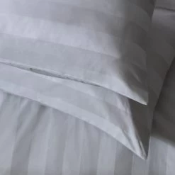 Habitat Cotton 400TC Sateen Stripe Grey Bedding Set - Double -Home Furnishings Store 9595145 R Z003A