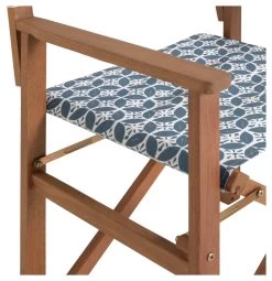 Habitat Folding Wooden Director Chair - Grey & White -Home Furnishings Store 9610037 R Z003A